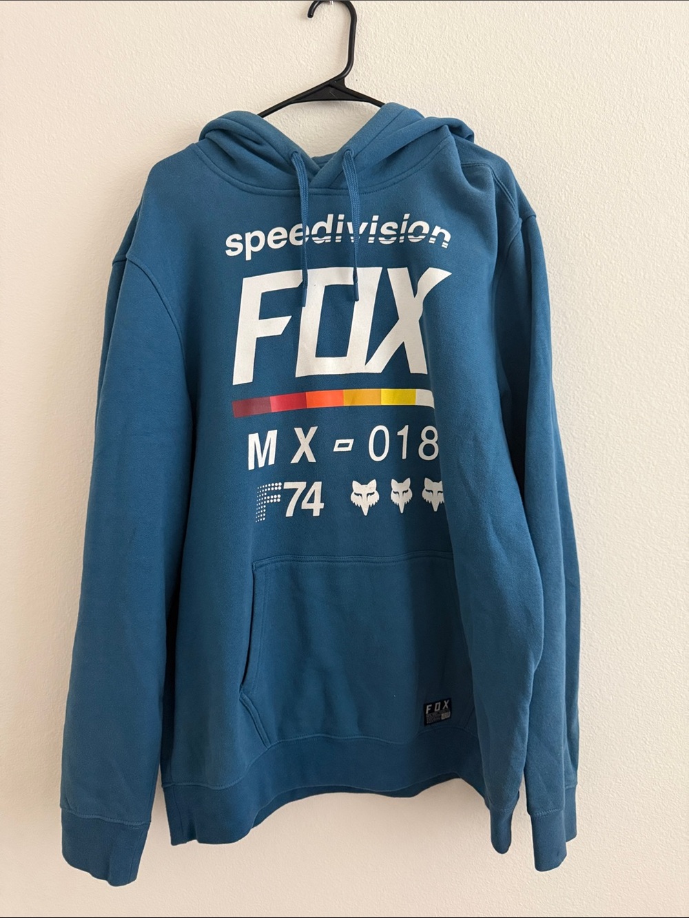 Fox Speed Division Teal Graphic Crewneck Hoodie - Men